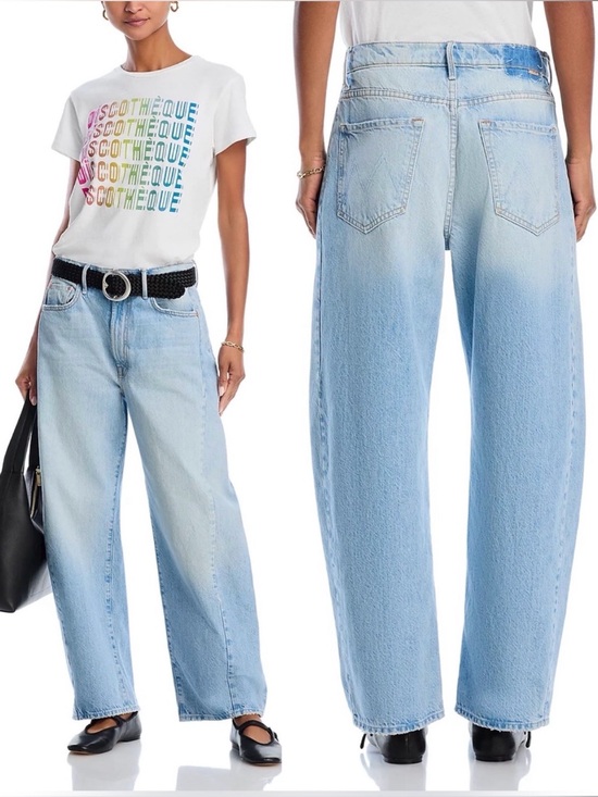 MOTHER Denim - MOTHER SUPERIOR Jeans Full-Pipe Flood Back Pedal Blue Size 28
